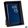 Cadre photo Noir Plastique verre (12,2 x 3,5 x 17,3 cm) (6 Unités) de Gift Decor, Cadres muraux et de table - Réf : S3617232,...