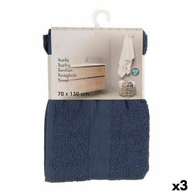 Bath towel Blue (70 x 0,5 x 130 cm) (3 Units) by Berilo, Towels - Ref: S3617390, Price: 20,97 €, Discount: %