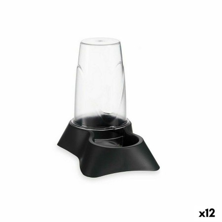 Comedouro para animais de estimação Transparente Antracite Polipropileno 650 ml 12,5 x 18 x 19 cm | Tienda24 - Global Online Shop Tienda24.eu