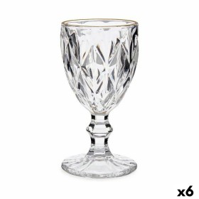 Wineglass Golden Transparent Glass 6 Units (245 ml) by Vivalto, Water Glasses - Ref: S3617578, Price: 18,97 €, Discount: %