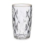 Vaso Dorado Transparente Vidrio 6 Unidades (340 ml) de Vivalto, Vasos largos - Ref: S3617581, Precio: 10,76 €, Descuento: %