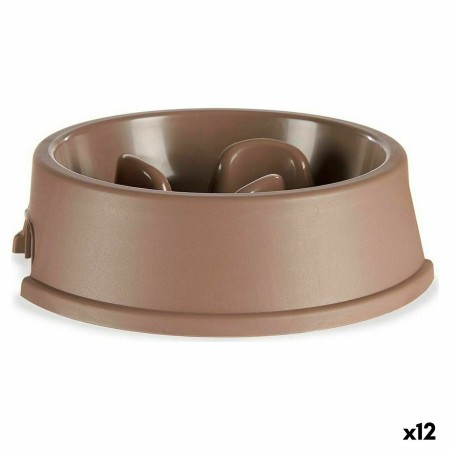 Gamelle à Alimentation Lente pour Animaux de Compagnie Beige Plastique (27 x 7,5 x 27 cm) (12 Unités) de Mascow, Assiettes - ...