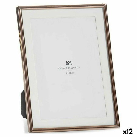 Cadre photo Verre Acier Cuivre (12 x 19,5 x 15,5 cm) (12 Unités) de Gift Decor, Cadres muraux et de table - Réf : S3617825, P...