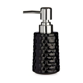 Dispensador de Sabão Com relevo Cerâmica Prateado Preto Metal 6 Unidades (150 ml) de Berilo, Suportes e dispensadores - Ref: ...