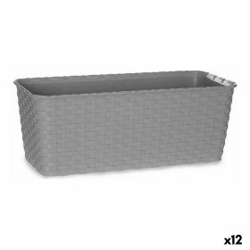 Jardinera Autorriego Stefanplast Gris Plástico 13 x 11 x 29 cm (12 Unidades) de Stefanplast, Maceteros de ventana - Ref: S361...