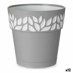 Vaso Autoirrigante Stefanplast Grigio 15 x 15 x 15 cm Bianco Plastica (12 Unità) di Stefanplast, Vasi tradizionali - Rif: S36...