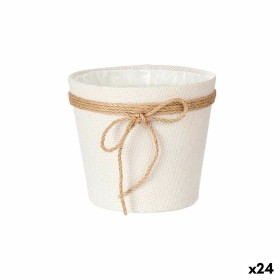 Cache-pot 18 x 16 cm Blanc Corde Plastique (24 Unités) de Ibergarden, Cache-pots - Réf : S3618407, Prix : 62,28 €, Remise : %