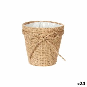 Vaso Fiocco 12,5 x 12 x 12,5 cm Marrone Corda Plastica 14 x 12,5 x 14 cm (24 Unità) di Ibergarden, Cachepot - Rif: S3618414, ...