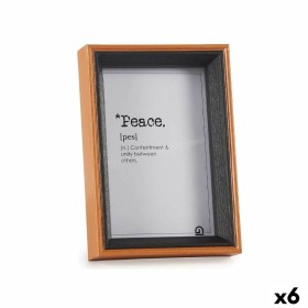 Photo frame Crystal Black Brown MDF Wood (12 x 17 x 3 cm) (6 Units) by Gift Decor, Table and wall frames - Ref: S3618567, Pri...