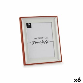 Cadre photo Verre Rouge Blanc Plastique (2,5 x 31,2 x 26 cm) (6 Unités) de Gift Decor, Cadres muraux et de table - Réf : S361...