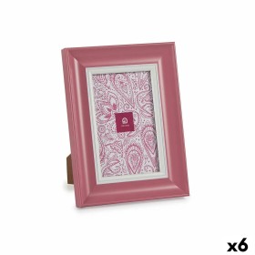 Photo frame Crystal Golden Wood Brown Plastic (16,2 x 2 x 21 cm) (6 Units) | Tienda24 - Global Online Shop Tienda24.eu