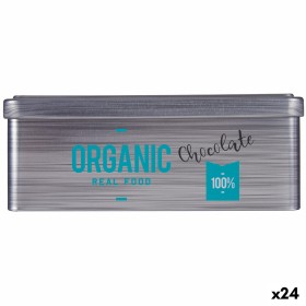 Tin Chocolate Grey Tin (11 x 7,1 x 18 cm) (24 Units) by Kinvara, Food storage - Ref: S3618913, Price: 56,19 €, Discount: %