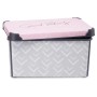 Caja de Almacenaje con Tapa Vibes Gris Rosa Plástico 10 L (22,7 x 16,5 x 34,5 cm) (12 Unidades) de Kipit, Cajas y arcones de ...