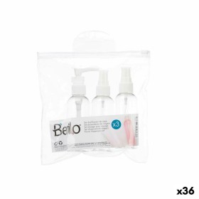 Travel Set Transparent White Plastic (36 Units) by Berilo, Travel Bottles & Containers - Ref: S3618997, Price: 55,27 €, Disco...