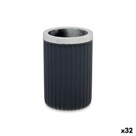 Trinkglas Zahnbürstenhalter Anthrazit Kunststoff 7,5 x 11,5 x 7,5 cm (32 Stück) von Berilo, Ständer und Dispenser - Ref: S361...