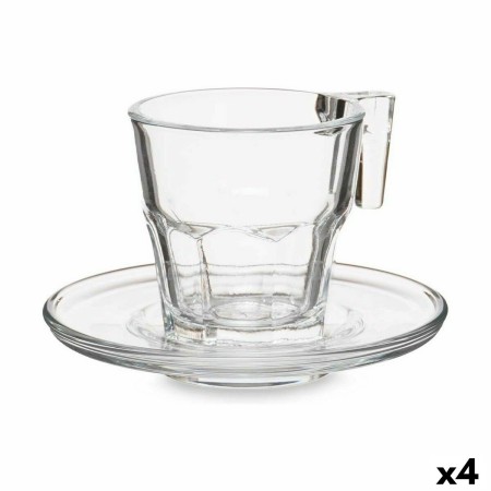 Jeu de 6 tasses avec plat Casablanca Transparent verre 4 Unités (70 ml) de Pasabahce, Tasses - Réf : S3619136, Prix : 42,53 €...