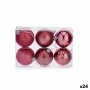 Set of Christmas balls Pink PVC Ø 8 cm (24 Units) by Krist+, Christmas - Ref: S3620394, Price: 59,00 €, Discount: %