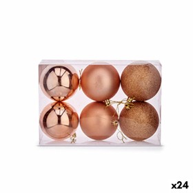 Set of Christmas balls Copper Plastic 8 x 9 x 8 cm (24 Units) by Krist+, Christmas - Ref: S3620399, Price: 59,00 €, Discount: %