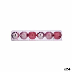 Set of Christmas balls Pink Plastic Ø 8 cm (24 Units) by Krist+, Christmas - Ref: S3620421, Price: 59,00 €, Discount: %