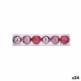 Set di palline di Natale Rosa Plastica Ø 8 cm (24 Unità) di Krist+, Natale - Rif: S3620421, Prezzo: 48,25 €, Sconto: %