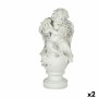 Figura Decorativa Ángel Blanco 22 x 22 x 48 cm (2 Unidades) de Krist+, Adornos - Ref: S3622412, Precio: 75,69 €, Descuento: %