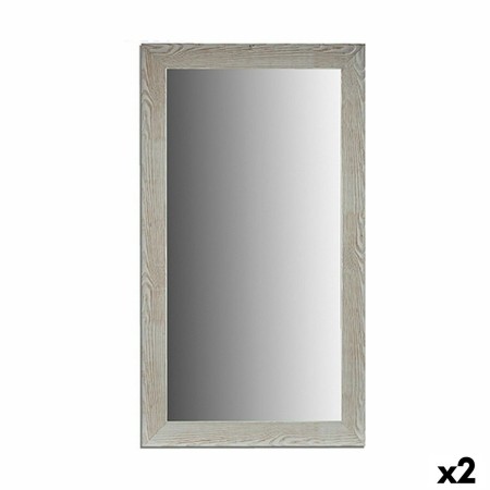 Wall mirror Wood White Glass (75 x 136 x 1,5 cm) (2 Units) by Gift Decor, Wall-Mounted Mirrors - Ref: S3622416, Price: 92,26 ...