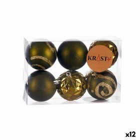 Set of Christmas balls Green Plastic Ø 6 cm (12 Units) by Krist+, Christmas - Ref: S3622446, Price: 19,72 €, Discount: %