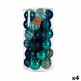 Lot de boules de Noël Bleu PVC 8 x 9 x 8 cm (4 Unités) de Krist+, Noël - Réf : S3622462, Prix : 54,18 €, Remise : %