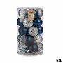 Set de Bolas de Navidad Azul Plateado PVC Ø 8 cm (4 Unidades) de Krist+, Navidad - Ref: S3622464, Precio: 57,37 €, Descuento: %