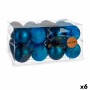 Weihnachtskugeln-Set Blau Kunststoff Ø 8 cm (6 Stück) von Krist+, Weihnachten - Ref: S3622484, Preis: 59,05 €, Rabatt: %