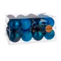 Set de Bolas de Navidad Azul Plástico Ø 8 cm (6 Unidades) de Krist+, Navidad - Ref: S3622484, Precio: 59,05 €, Descuento: %