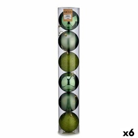 Set of Christmas balls 6 Pieces Green Plastic Ø 12 cm (6 Units) by Krist+, Christmas - Ref: S3622494, Price: 40,89 €, Discoun...