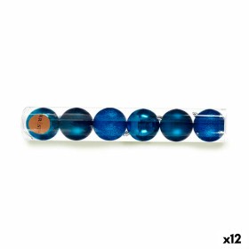 Set of Christmas balls Blue Plastic 8 x 9 x 8 cm (12 Units) by Krist+, Christmas - Ref: S3622496, Price: 34,26 €, Discount: %