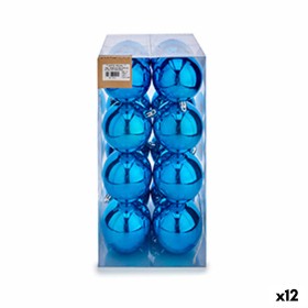 Set of Christmas balls Blue Plastic 8 x 9 x 8 cm (12 Units) by Krist+, Christmas - Ref: S3622503, Price: 67,94 €, Discount: %