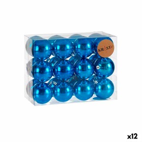 Lot de boules de Noël Bleu Plastique (12 Unités) de Krist+, Noël - Réf : S3622507, Prix : 58,73 €, Remise : %