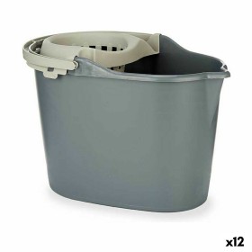 Cleaning bucket Anthracite polypropylene (15 L) (12 Units) by BigBuy Home, Buckets & Bowls - Ref: S3622585, Price: 44,94 €, D...