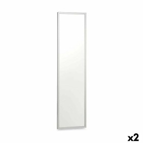 Wall mirror White Brown Mango wood Curve 90 x 60 x 2 cm | Tienda24 - Global Online Shop Tienda24.eu