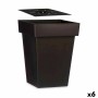 Self-watering flowerpot Anthracite Plastic (37 x 51 x 37 cm) (6 Units) by Ibergarden, Flower Pots - Ref: S3622623, Price: 100...