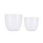 Set de Macetas Ø 22 cm Ø 28 cm 2 Piezas Blanco Arcilla de Ibergarden, Macetas para flores - Ref: S3622835, Precio: 21,31 €, D...