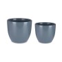 Set de Macetas 2 Piezas Ø 22 cm Ø 28 cm Antracita Arcilla de Ibergarden, Macetas para flores - Ref: S3622838, Precio: 20,49 €...