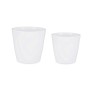 Set de Macetas 2 Piezas Ø 22 cm Ø 28 cm Blanco Arcilla de Ibergarden, Macetas para flores - Ref: S3622843, Precio: 20,49 €, D...