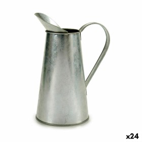 Plant pot Pattern Milk jug Silver Zinc 17 x 21,5 x 11,3 cm (24 Units) by Ibergarden, Flower Pots - Ref: S3623079, Price: 57,4...