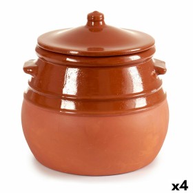 Casserole with Lid Baked clay 3,5 L 23 x 22 x 23 cm (4 Units) by La Dehesa, Braising Pans - Ref: S3623085, Price: 43,15 €, Di...