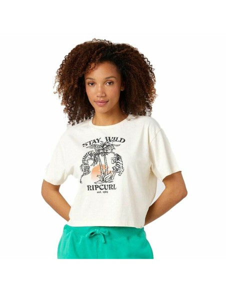 Camiseta de Manga Corta Rip Curl Stay Wild Blanco | Tienda24 Tienda24.eu