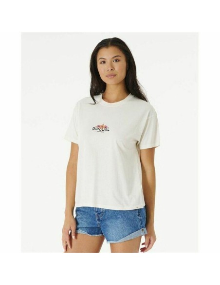 Kurzarm-T-Shirt Rip Curl Sun Relaxed Weiß | Tienda24 Tienda24.eu