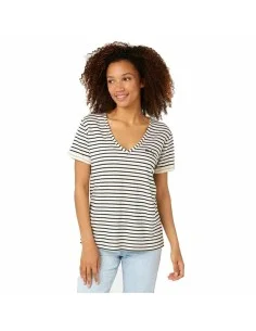 Camisola de Manga Curta Mulher Adidas 3 stripes Branco | Tienda24 Tienda24.eu