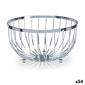 Fruit Bowl Iron Silver 25 x 14 x 25 cm (24 Units) by Kinvara, Bowls and large cups - Ref: S3623111, Price: 77,88 €, Discount: %