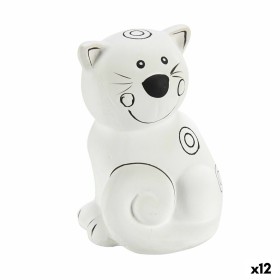 Salvadanaio da Dipingere Gatto Ceramica 9 x 11,8 x 8,5 cm (12 Unità) di Pincello, Salvadanai decorativi - Rif: S3623118, Prez...