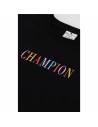 Damen Kurzarm-T-Shirt Champion Crewneck Croptop Schwarz | Tienda24 Tienda24.eu