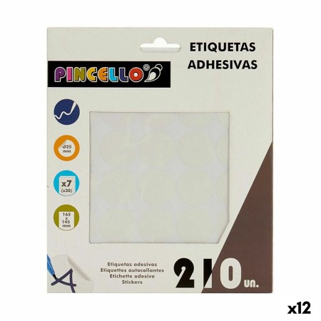 Etichette adesive Bianco Ø 25 mm (12 Unità) di Pincello, Etichette adesive e adesivi - Rif: S3623260, Prezzo: 2,58 €, Sconto: %